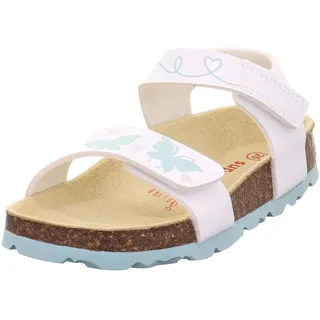 Fussbettpantoffel Weiß/Türkis 33 EU