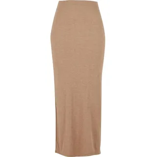 URBAN CLASSICS Sommerrock Urban Classics Ladies Rib High Slit Skirt (1-tlg) beige L