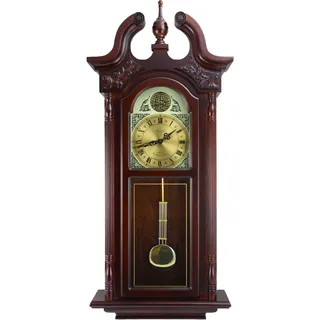 Bedford Clock Collection Wanduhr mit römischen Ziffern, Eichenholz-Finish, 96,5 cm