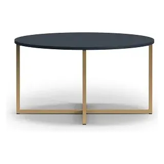 Furmeb24 - PULA - Couchtisch mit geraden Metallbeinen , Marine-Matt. - Blau