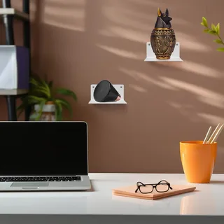 2 Stück Metall Wandregale - Regale für Bücher, Fotos und Dekoration in Weiß