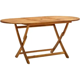 vidaXL Gartentisch klappbar 160 x 85 x 75 cm Braun