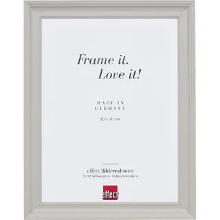 Holz-Fotorahmen Profil 2420, 30x45 cm, hellgrau mit Museumsglas