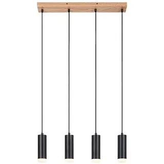 Rabalux 72124 Deckenstrahler 4 Spots Toras, GU10, Holz, braun-schwarz, rund, Skandinavisch, ø60mm - Bronze