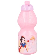 ALMACENESADAN Sport-Trinkflasche, mehrfarbig, wiederverwendbar, BPA-frei, 400 ml (Disney Prinzessin)