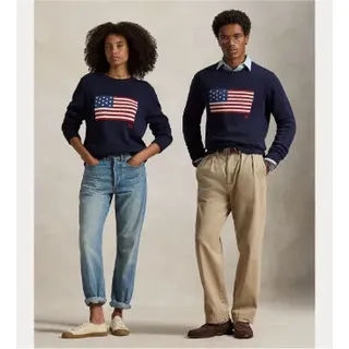 Polo Ralph Lauren Unisex. 710718281006 Marineflaggen-Pullover (XL), Lässig, Baumwolle