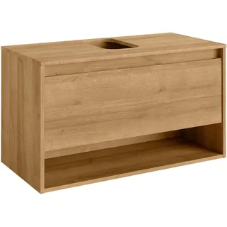 Fackelmann Waschbeckenunterschrank NATURA Asteiche 93,4 cm