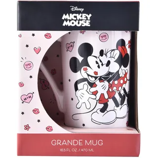 Pyramid International Disney, Mickey und Minnie Mouse, Vintage Romance, Keramik Grande Cappuccino Tasse, 570 ml, Einheitsgröße