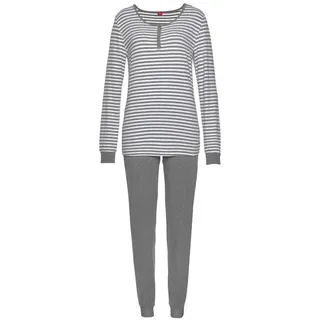 s.Oliver Pyjama 2 tlg. mit seitlichen Streifen am Bein, grau
