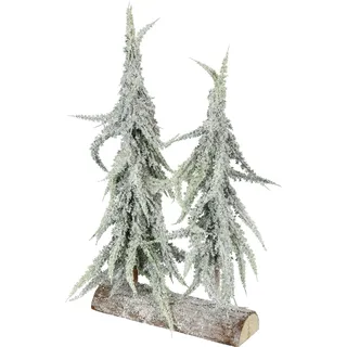 Flair Flower Künstlicher mini Tannenbaum geeist und beschneit Weiß 0 cm