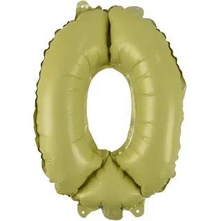 Homéa, Ballon Zahl 0, Metallise, aus Aluminium, mit Strohhalm, Höhe 40 cm, mehrfarbig