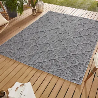 Outdoor Teppich Teppiche im skandinavischen Stil Küche Balkon Terrasse Garten Picknick , Größe : 120 cm x 170 cm , Farbe : Grau-1 - Grau