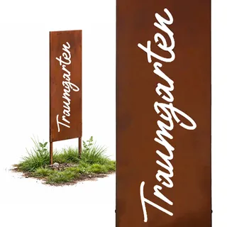 Relaxdays Edelrost-Gartendeko , braun , Metall , 1.5 cm, , Dekoration, Gartendeko,