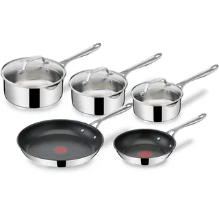 Tefal Jamie Oliver Cooks Classic E304S544 Topf-Set 8-tlg. 3 x Stielkasserolle + 2 x Bratpfanne
