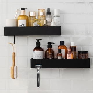 NOSTHEART Duschablage Ohne Bohren, 2 Stück Duschregal Organizer mit Haken, 38-40cm Badezimmer Regal mit großer Kapazität, Dusche Duschkorb für Bad und Küche