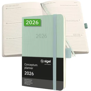 Sigel Taschenkalender Conceptum 2026, mintgrün, 1 St.