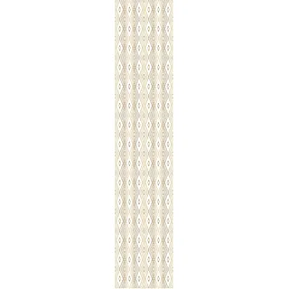 Ambiance Sticker Vliestapete, vorgeklebt, Rolle, skandinavisch, Art Déco, Rauten, Weiß und Gold, selbstklebend, dekorativ – 1 Rolle à 300 x 60 cm