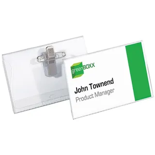 Durable Namensschild mit Klemme 90x54mm 5 St.