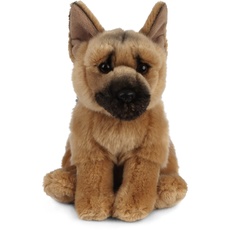 Living Nature Deutscher Schäferhund, realistisches weiches kuschliges Hundespielzeug, Naturli umweltfreundliches Plüschtier, 21cm