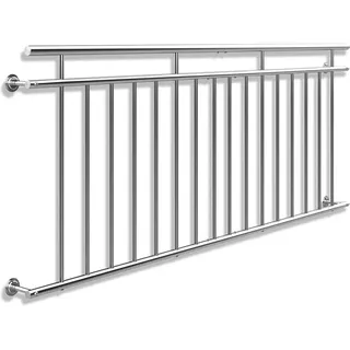 Französisches Balkongeländer Edelstahl 90x225cm
