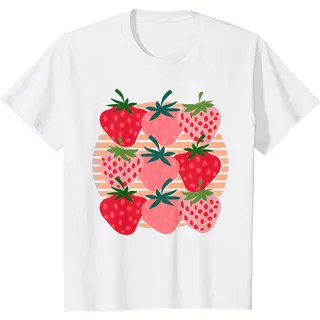 Erdbeeren Rote Beeren Sommerfrucht Retro Erdbeere T-Shirt
