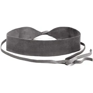 LASCANA Taillengürtel "Bindegürtel, Ledergürtel, Gürtel für Kleid & Overall, Bauchgürtel" aus Leder zum Binden mit Shaping-Effekt, grau