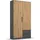 Drehtürenschrank StyleUp 91 x 197 x 54 cm Beige/Grau