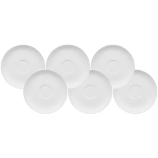 Villeroy & Boch Untertasse »Café au lait-/ Suppenuntertasse Royal 18 cm 6er Set weiß«, weiß