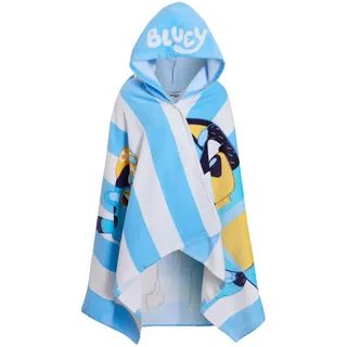 Blaues Hooded Handtuch Jungen Mädchen Poncho 100% Baumwolle Kinder Strandhandtuch Badetuch Schwimmwrap Wechselrobe