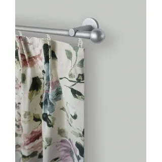 GARESA Gardinenstange SEFRA, Ø 16 mm, 1-läufig, Wunschmaßlänge, verschraubt, Aluminium, Vorhanggarnitur,Innenlaufgarnitur, verlängerbar, Endknopf Kugel silberfarben Ø 16 mm x 300 cm