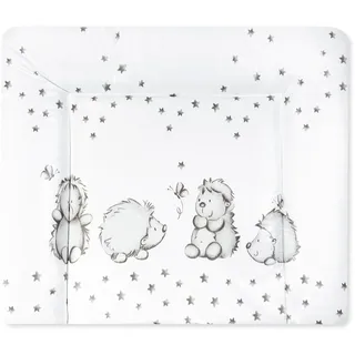 Julius Zöllner® Wickelauflage Softy 75x75 cm - weiche Wickelunterlage - Baby Wickeltischauflage - Folie, wasserdicht & abwischbar - Made in Germany - OEKO-TEX Standard 100 - Igelfamilie