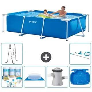 Rechteckiger Frame Pool - 260x160x65 cm - 7-teilig S20831 - Blau