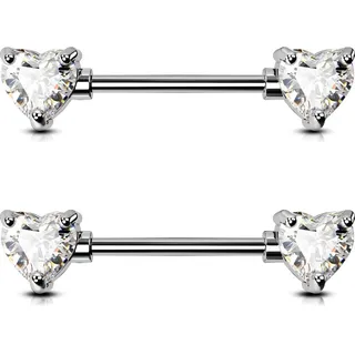 OUFER Titan Nipple Bars 14G - Piercing Schmuck Bar Ringe Barbell