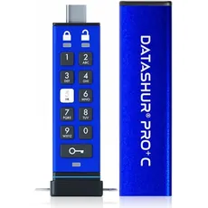 Bild von datAshur PRO+ Type C (32 GB, USB C), USB Stick, Blau