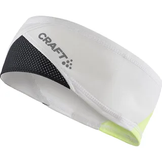 Craft reflektierendes Stirnband Craft adv Lumen Fleece weis gelb unisex - L/XL