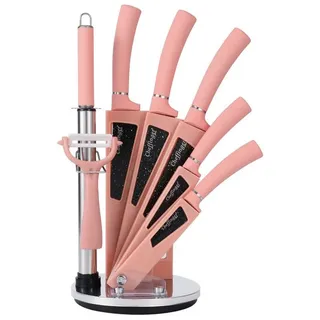 Cheffinger Messerhalter-Set 8-tlg. Pink