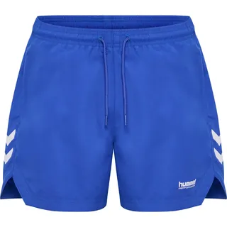 Badeshorts HUMMEL "HMLPULSE SWIM SHORTS", Herren, Gr. XXL (56), N-Gr, dazzling blau, Obermaterial: 100% Polyester, Badehosen Badeshorts, mit Innenslip, seitliche Taschen