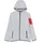 Knitted Melange Hoody Grau/Rot 46