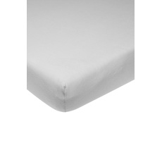 Meyco Baby Spannbettlaken Kinderbett - Uni Light Grey - 60x120cm - Einzelpackung