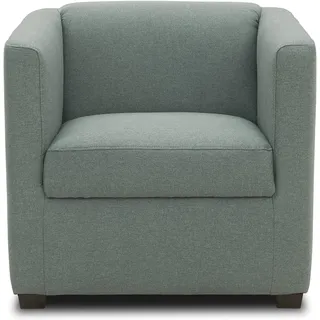 DOMO. collection Sessel Bob FK, kleiner Retro-Sessel mit Armlehnen und Federkern, Polstersessel, Cocktailsessel, Loungesessel, 73 x 75 x 69 cm (BxTxH), Webstoff in mint grün