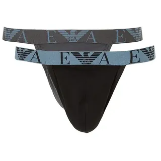 Emporio Armani 111932_4f715 Tanga - Black / Magnete - XL