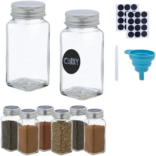 Relaxdays Gewürzglas 120 ml 8 St.