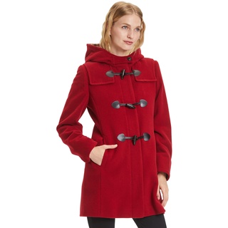 Gil Bret Damen Dufflecoat mit Kapuze Dunkelrot,42