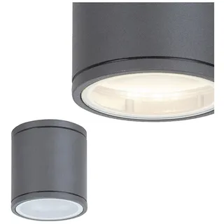 Rabalux 8150 Außendeckenleuchte Akron, GU10, Aluminium, anthrazit, rund, ø90mm - Grau