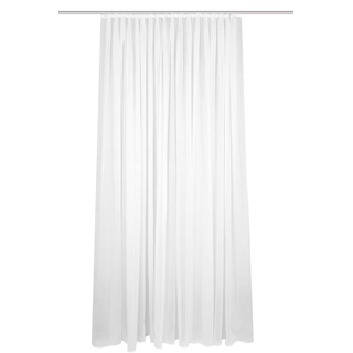 Heine HOMEbasics 41694 Store/Gardine 'FLAMIO', transparenter Fertigstore Weiß, Größe:160 x 450 cm