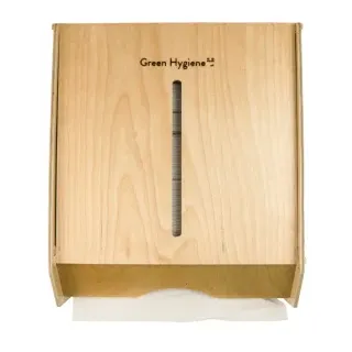 Green Hygiene® FALK & FRIEDA Papierhandtuchspender, Holz, Nachhaltiges Spendersystem für die Falthandtücher, Maße (B x H x T): 28,5 x 31,5 x 15 cm