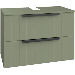 Xora Waschbeckenunterschrank , Grün , Metall , 2 Schublade(n) Schubladen , 76x53x38.5 cm , Zusatzausstattung erhältlich, hängend , Badezimmer, Badmöbel, Waschbeckenunterschränke