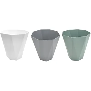 24x BURI Papierkorb 10L Farben Kunststoff Büro Küchen Behälter Mülleimer Abfall