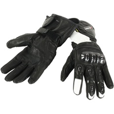 RIDER-TEC Handschuhe Moto Sommer & Zwischensaison Leder rt4302, schwarz/weiß, Größe XL