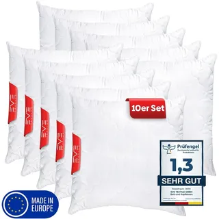 EVETextile® Kopfkissen Kissen 10x Steppkissen Bettkissen Schlafkissen Sofakissen - 50 x 50 cm